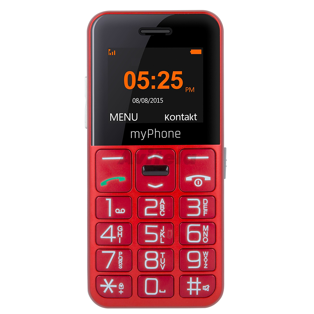 myPhone - Halo Easy - Red - 1.77 " - TFT - 24 MB - 32 MB - Single SIM - Bluetooth - Main camera resolution 0.3 MP - 1000 mAh