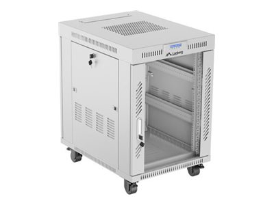Lanberg - Rack cabinet 19" free-standing 15U/600x800 (flat pack) with glass door, LCD - FF01-6815-12SL - Grey