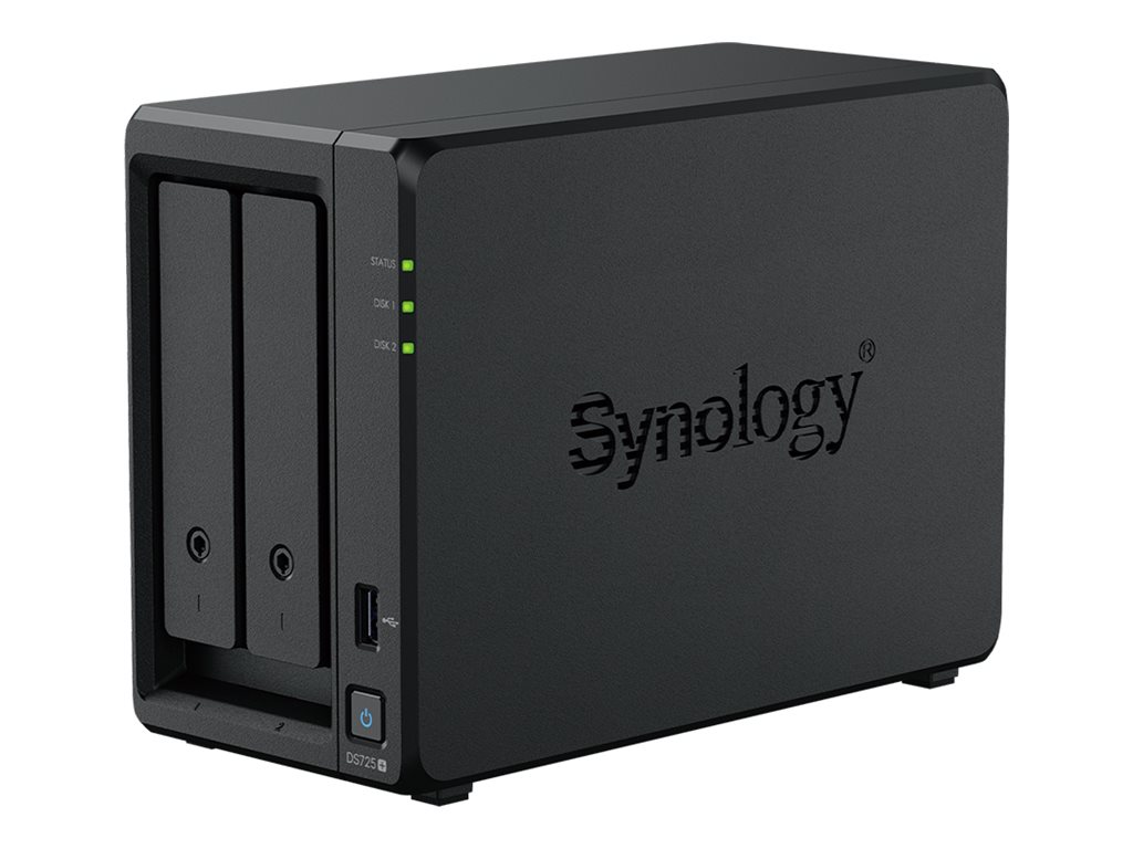 Synology DiskStation - DS725+ - AMD Ryzen - R1600 - 4 GB - DDR4 - Black