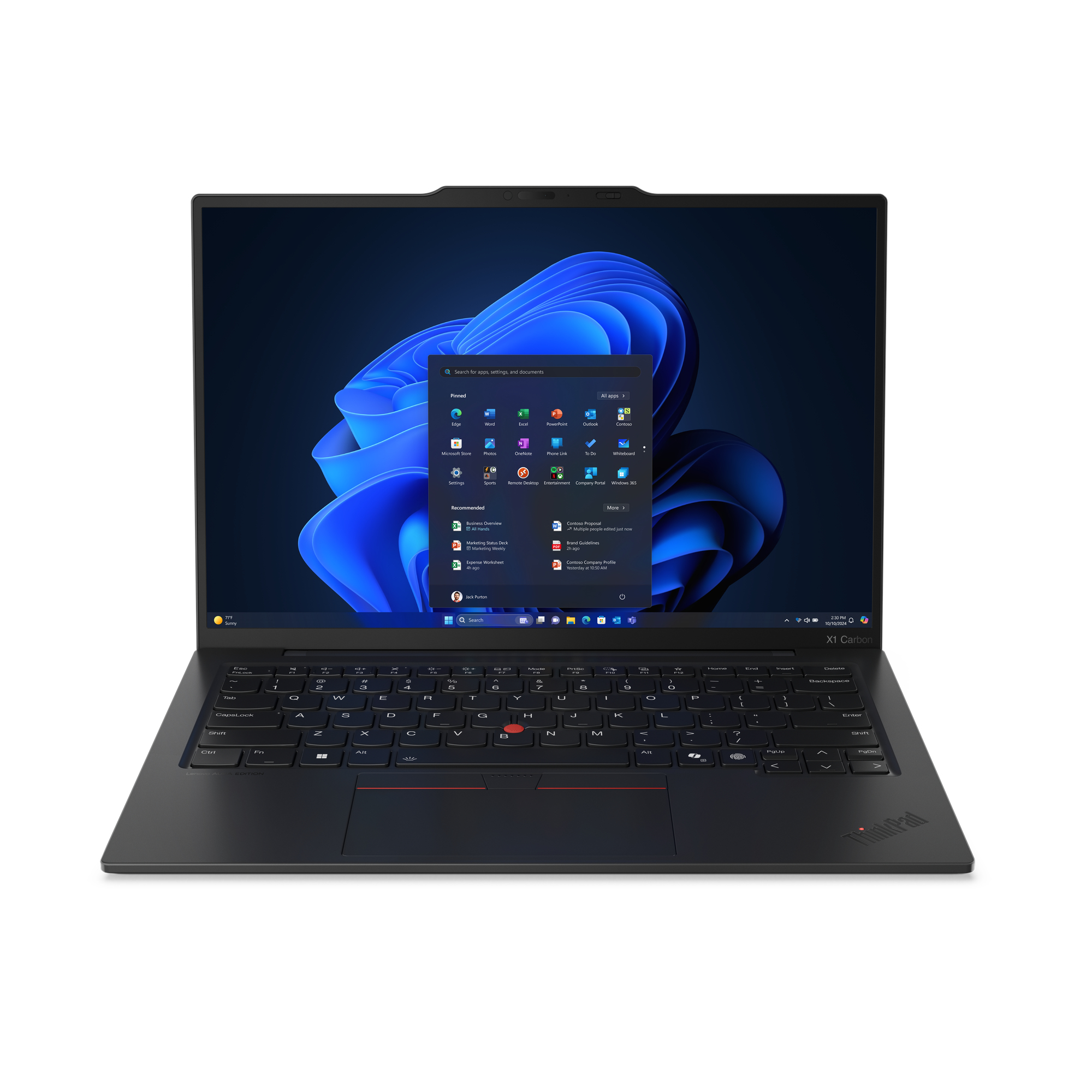 Lenovo ThinkPad X1 Carbon Gen 13 Aura Edition Copilot+ Core™ Ultra 7 258V 512GB SSD 32GB 14" 2.8K (2880x1800) OLED 120Hz WIN11 Pro IR Webcam BLACK Backlit Keyboard FP Reader 1YW