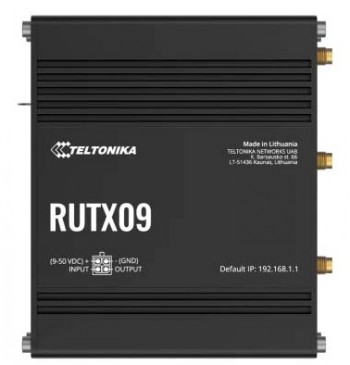 Rugged Industrial LTE-A Cat6 Router - RUTX09 - No Wi-Fi - 10/100/1000 Mbit/s - Ethernet LAN (RJ-45) ports 4 - Mesh Support No - MU-MiMO No - 2G/3G/4G