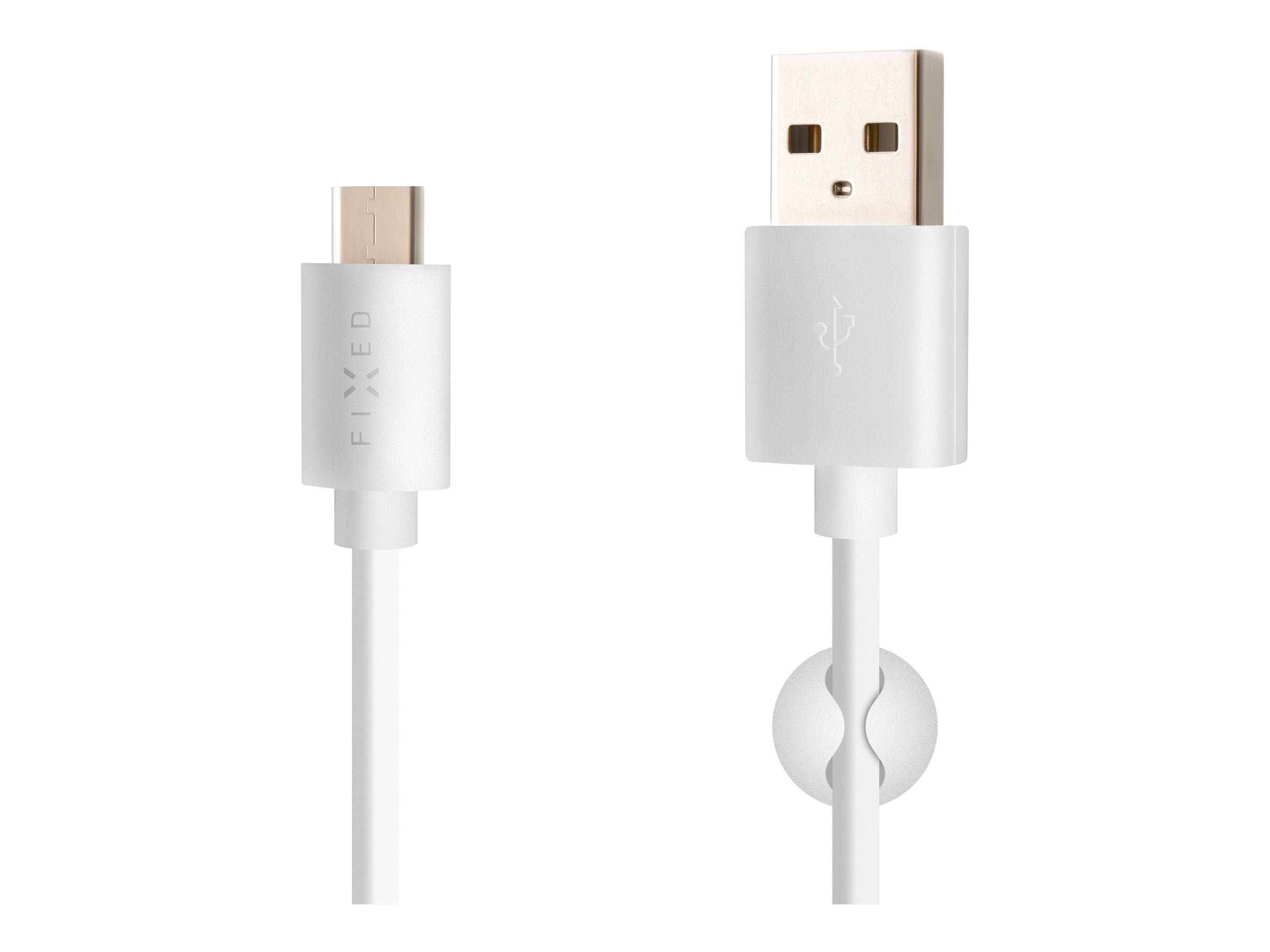 Fixed - Data And Charging Cable With USB/USB-C Connectors - White