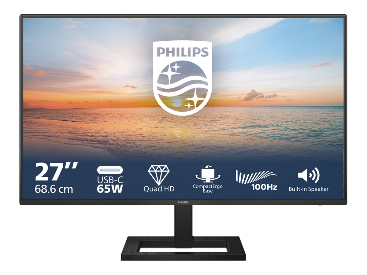 Philips - 27E1N1600AE/00 - 27 " - IPS - 16:9 - 100 Hz - 4 ms - 2560 x 1440 pixels - 350 cd/m² - HDMI ports quantity 1 - Warranty 36 month(s)