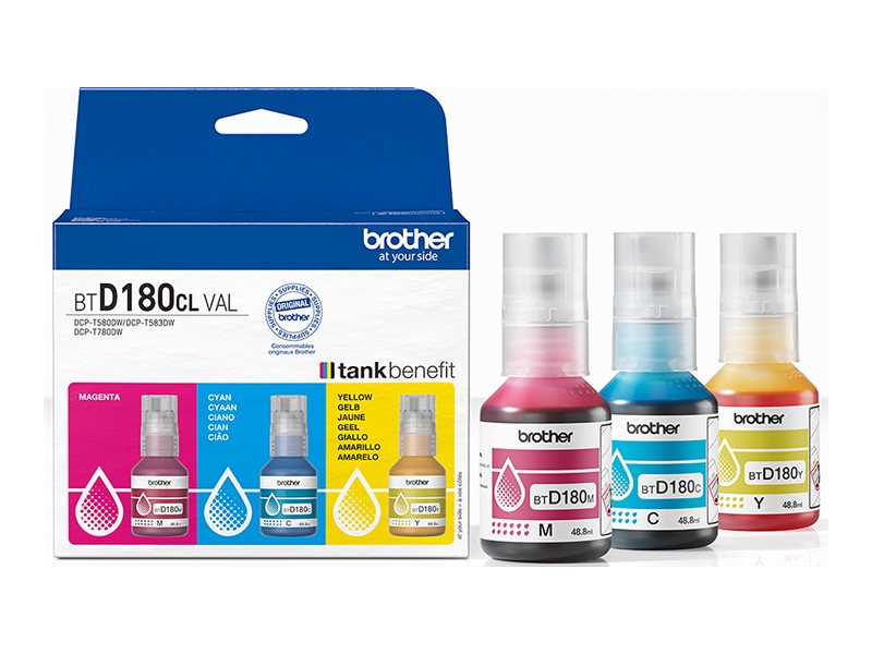 Brother BTD180CL - Ink refill - Yellow, Cyan, Magenta