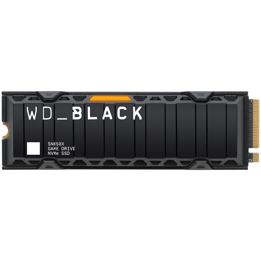 SSD POWERED BY SANDISK WD Black SN850X HeatSink 2TB M.2 2280 PCIe Gen4 x4 NVMe, Read/Write: 7300/6600 MBps, IOPS 1200K/1100K, TBW: 1200