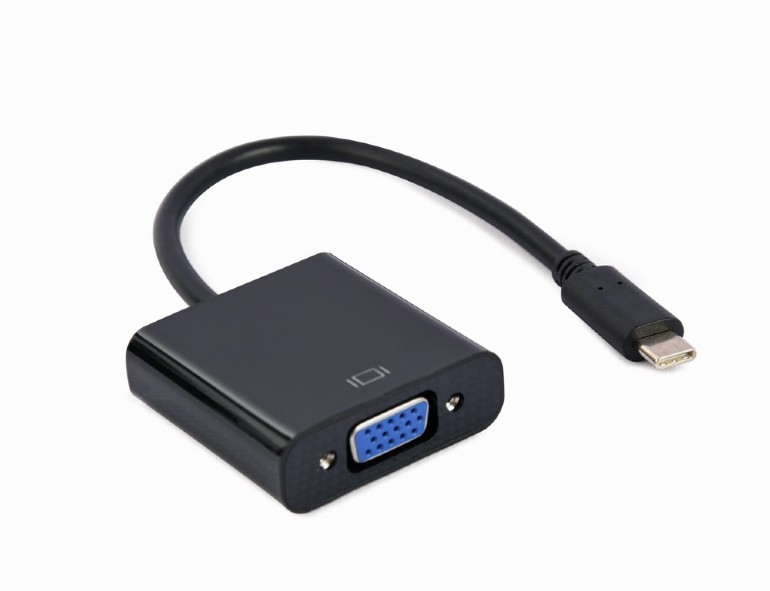 Cablexpert - USB Type-C to VGA adapter cable - A-CM-VGAF-01 - Black - USB Type-C - VGA - 0.15 m