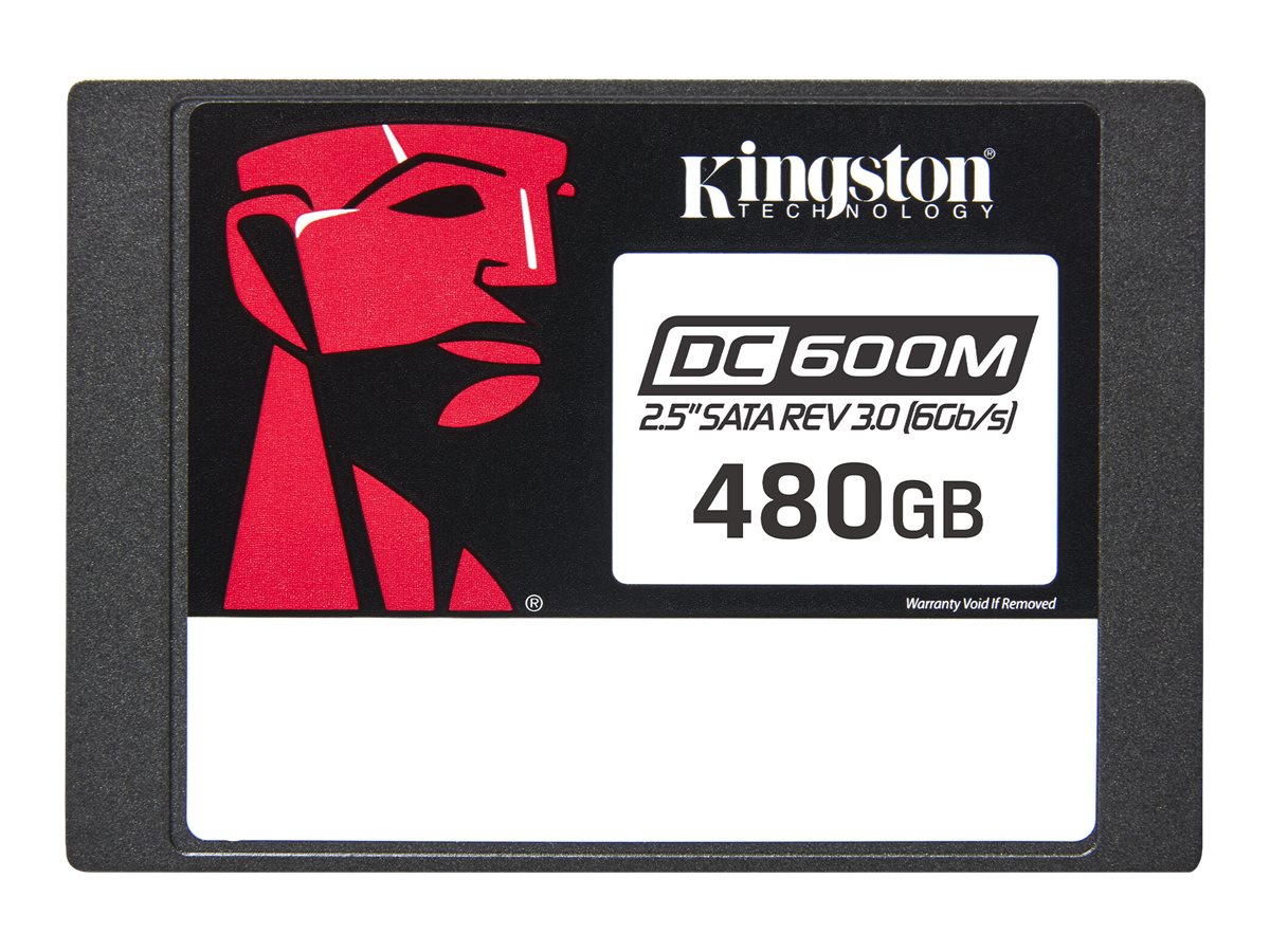 Kingston DC600M - 480 GB - SSD form factor 2.5" - Solid-state drive interface SATA Rev. 3.0 - Read speed 560 MB/s - Write speed 530 MB/s