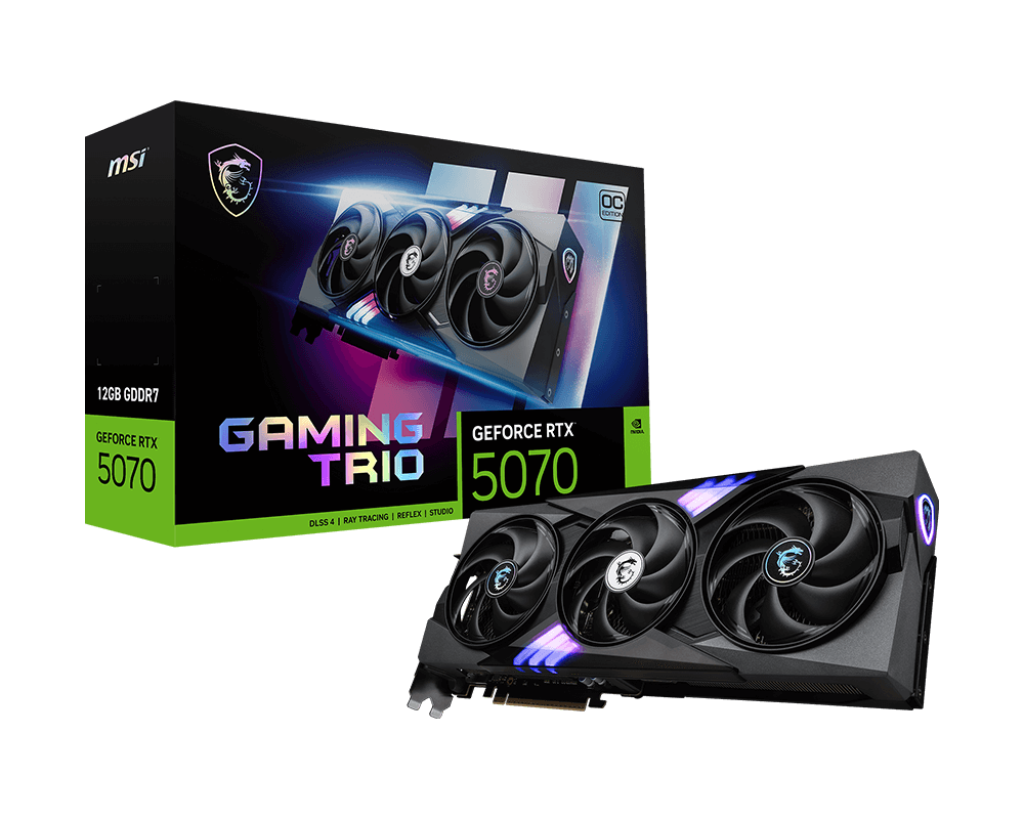 MSI GeForce RTX 5070 12G GAMING TRIO OC - NVIDIA - 12 GB - GeForce RTX 5070 - GDDR7 - HDMI ports quantity 1 - PCI Express Gen 5