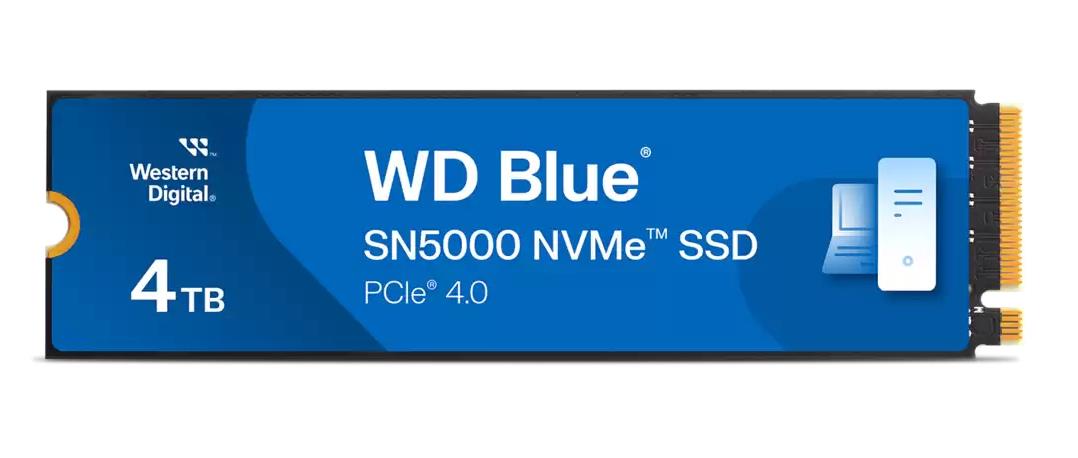 SSD|SANDISK|Blue SN5000|4TB|M.2|NVMe|Write speed 5000 MBytes/sec|Read speed 5500 MBytes/sec|2.38mm|TBW 1200 TB|WDS400T4B0E