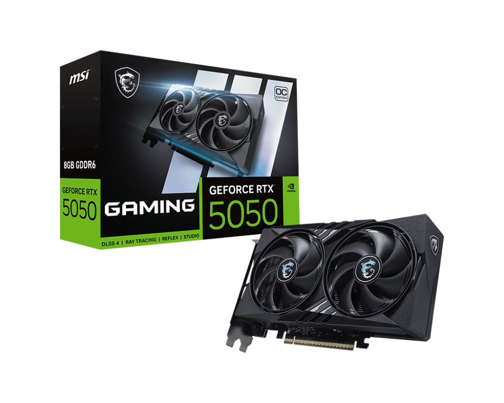 MSI GeForce RTX 5050 8G GAMING OC - NVIDIA - 8 GB - GeForce RTX 5050 - GDDR6 - HDMI ports quantity 1 - PCI Express Gen 5 x16 (uses x8)
