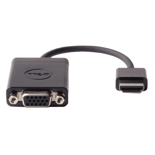 Dell - Adapter HDMI to VGA - 470-ABZX - Black - HDMI - Male - HD-15 (VGA) - Female