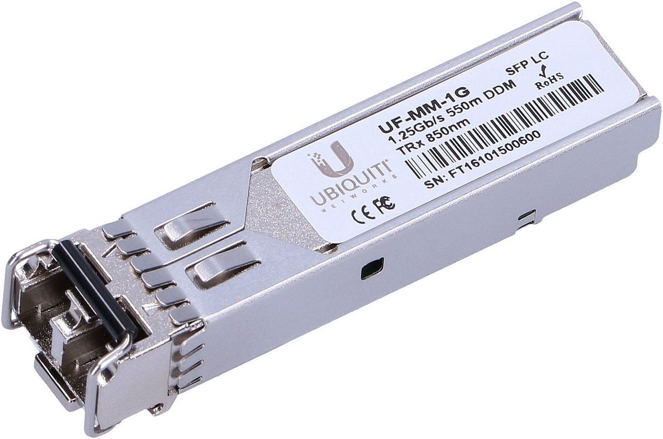 Ubiquiti - UF-MM-1G - SFP - Multi-Mode Fiber - Dual LC - 10/100/1000 Mbit/s - Wavelength 850 nm - Maximum transfer distance 550 m - 0 to +70C
