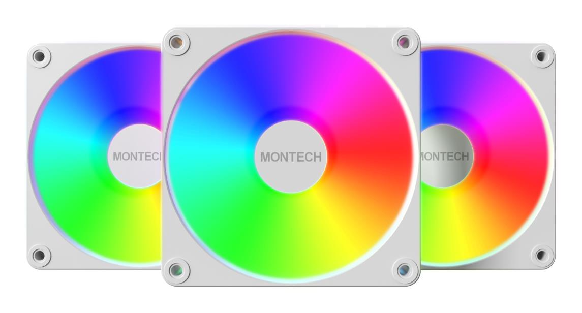 CASE FAN 120MM GF120 V2/ARGB PWM 3I1(W) MONTECH