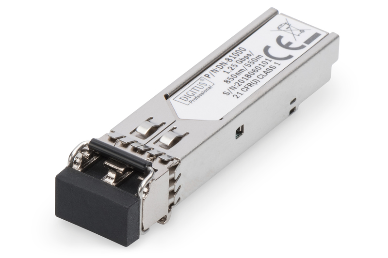 Digitus - Mini SFP Module - DN-81000 - 50-62.5/125 μm MMF (Multi-Mode Fiber) - Multimode LC Duplex Connector - 1250 Mbit/s - Wavelength 850 nm - Maximum transfer distance 550 m