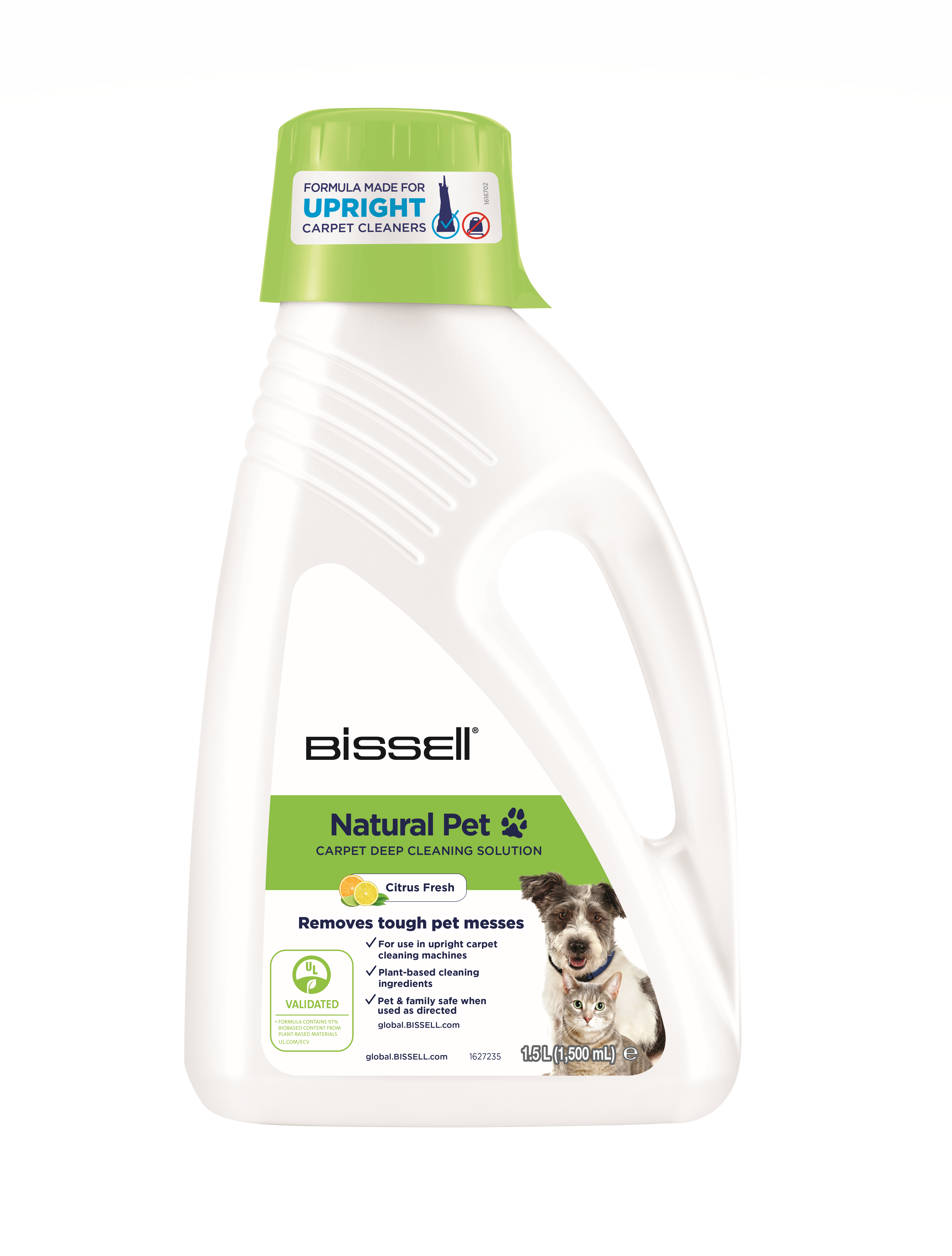Bissell - Upright Carpet Cleaning Solution Natural Wash and Refresh Pet - 1500 ml
