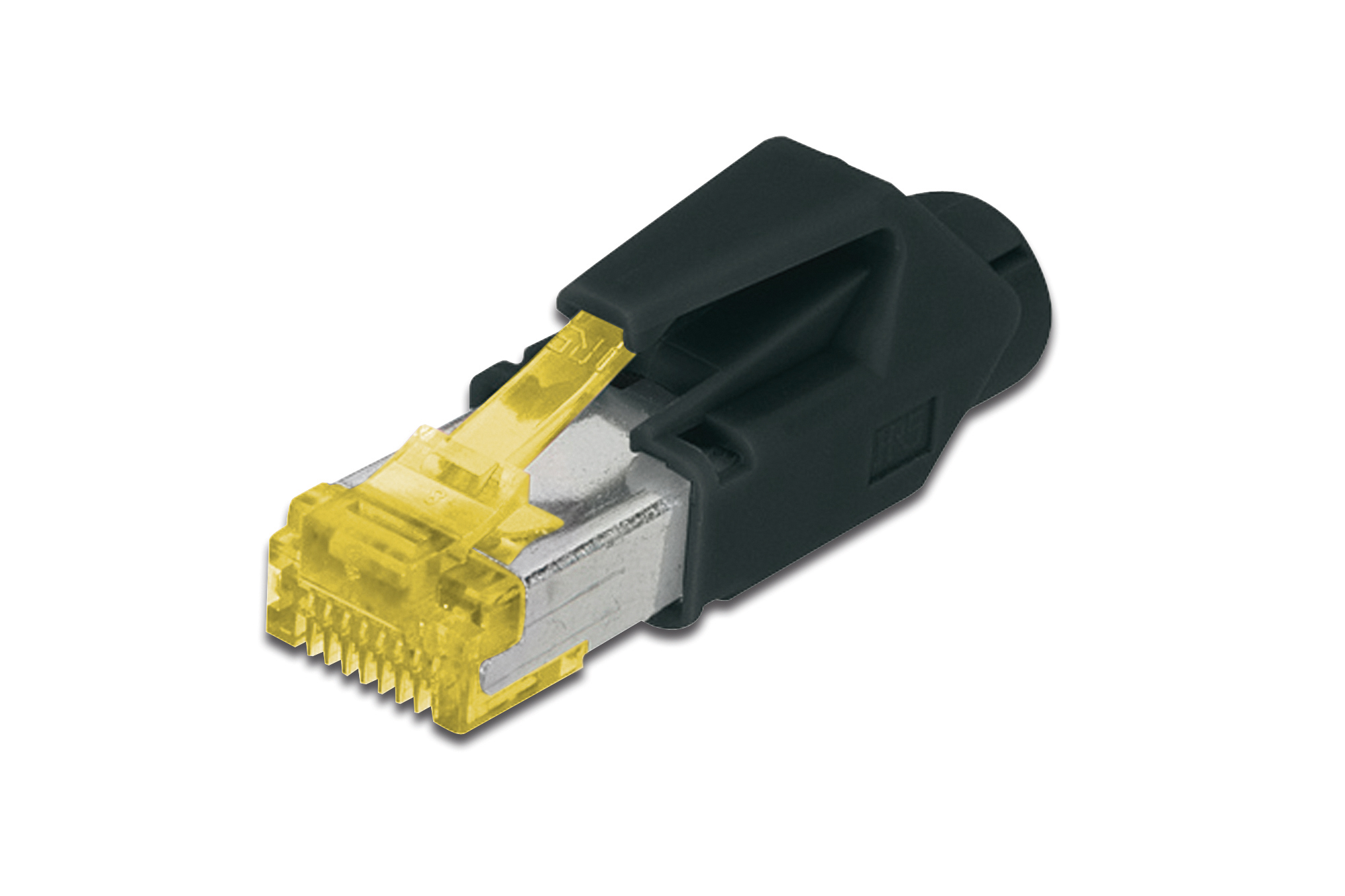 A-MO6A 8/8 HRS - AT 6A modular RJ45 Plug, Hirose TM31 8P8C, shielded, for round cable, incl. hood
