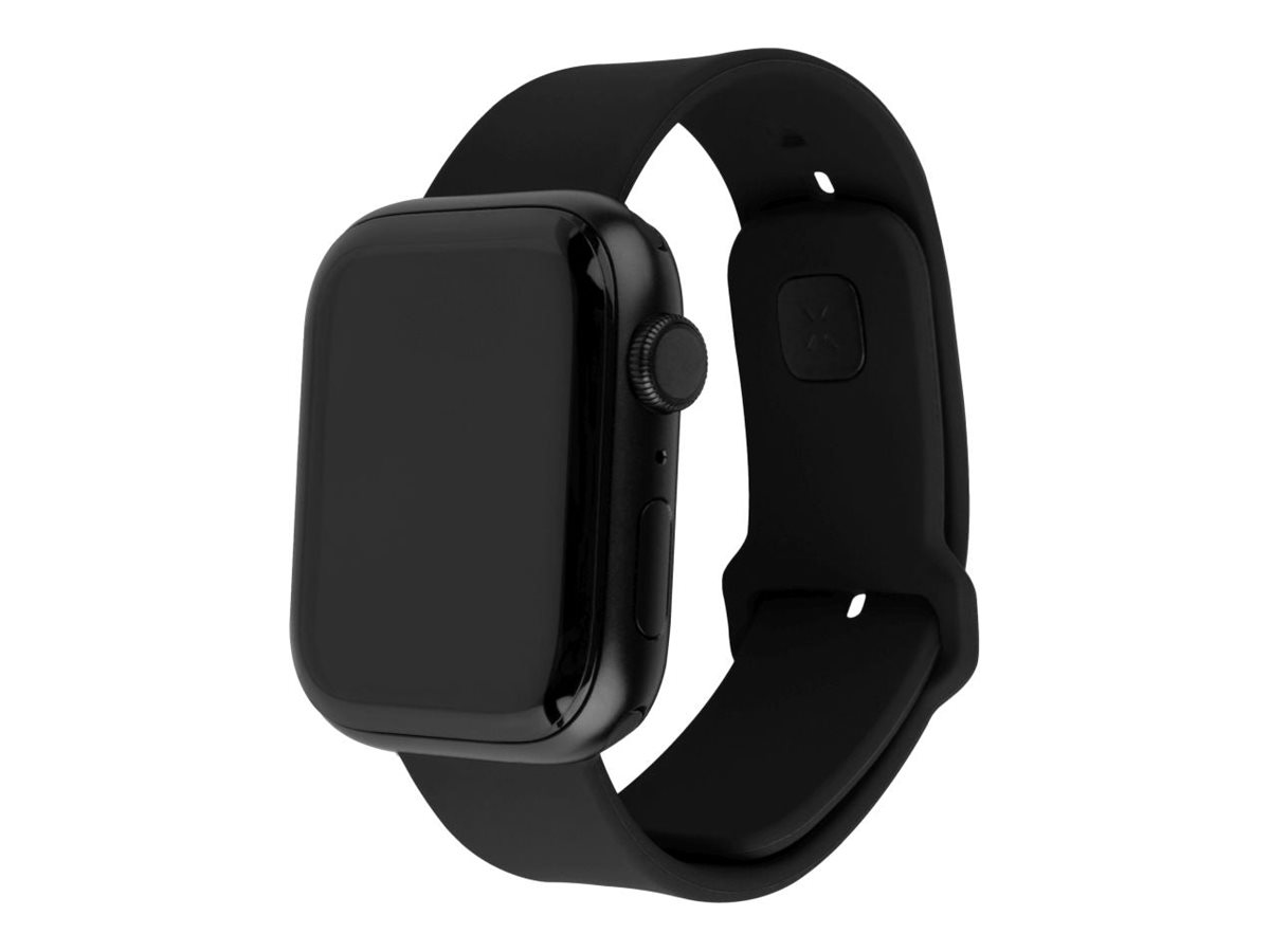 Fixed - Sporty Strap Set for Apple Watch 42/44/45mm - 170-235 mm - Black - Silicone