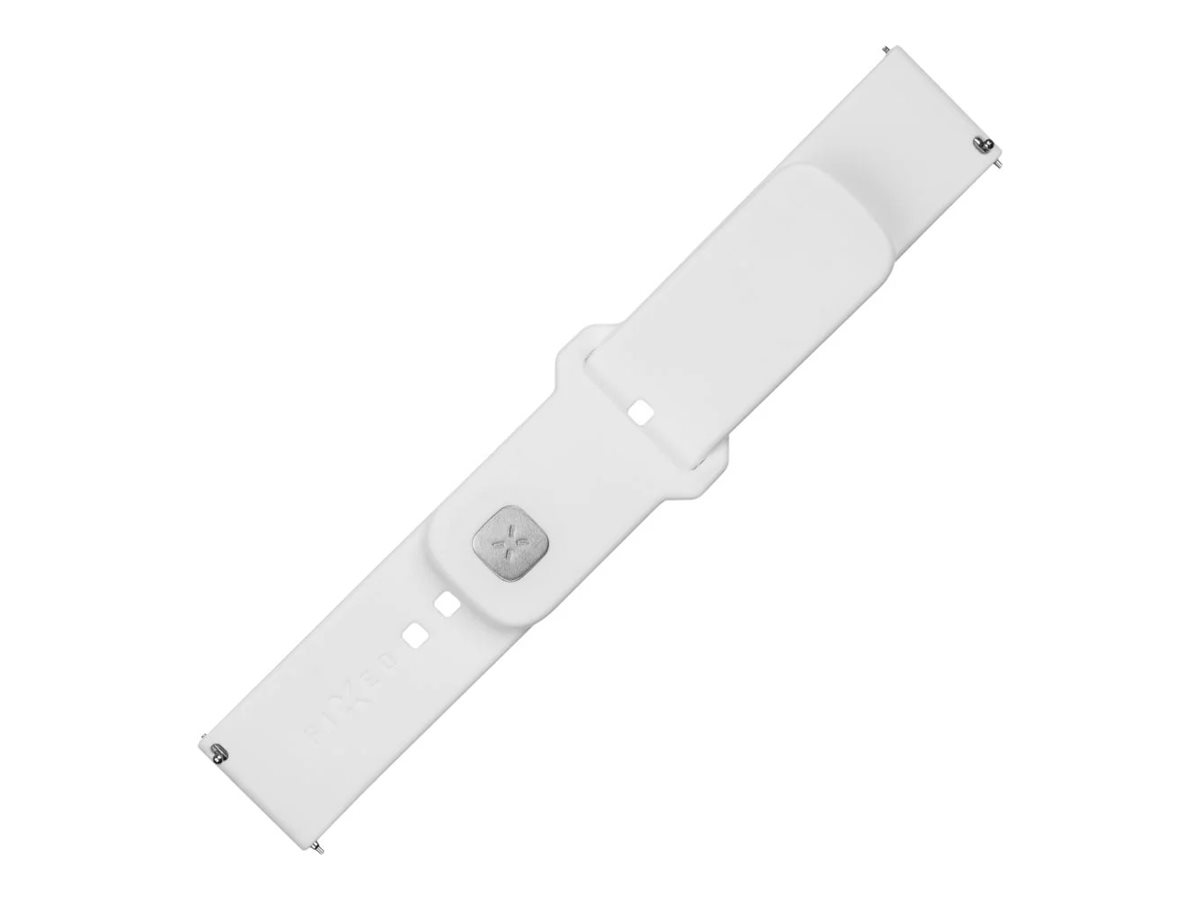 Fixed - Sporty Strap Set with Quick Release 22mm for smartwatch - 160-235 mm - White - Silicone