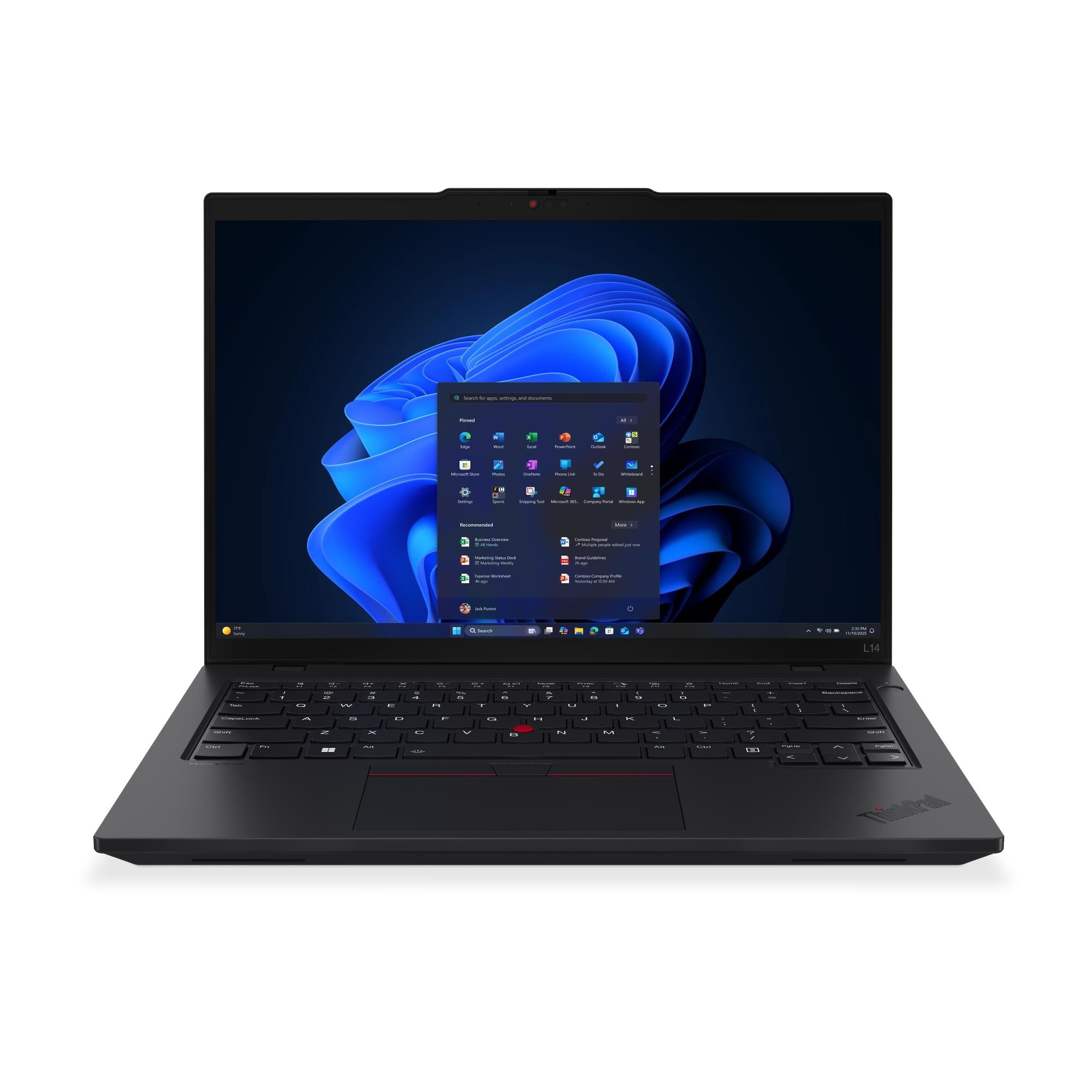 Lenovo ThinkPad L14 G6 Intel - Black - 14 " - IPS - WUXGA - 1920 x 1200 pixels - Intel Core Ultra 5 - 225U - 16 GB - SO-DIMM DDR5 - Solid-state drive capacity 512 GB - Intel Graphics - Windows 11 Pro - 802.11ax - Bluetooth version 5.3 - LTE Upgradable - K