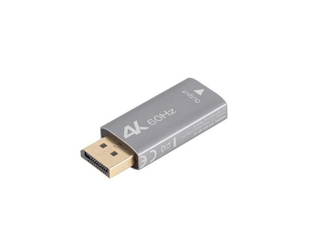 Lanberg Displayport (M) to HDMI (F) Adapter 4K, Silver - AD-DP-HD-01