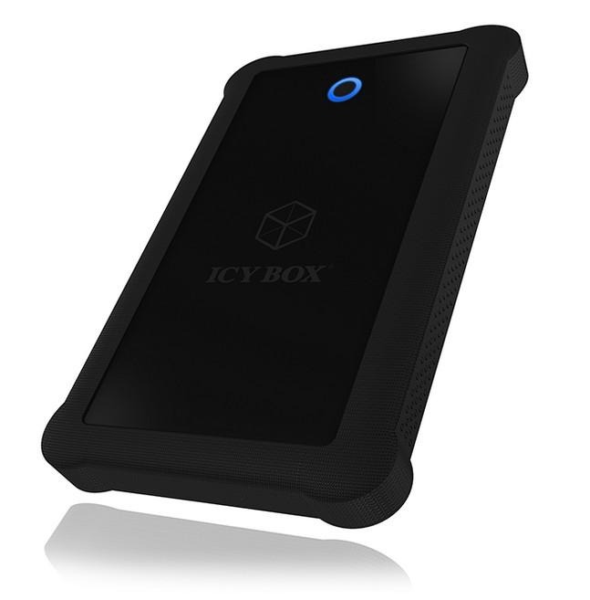 Raidsonic - ICY BOX - IB-233U3-B External enclosure for 2.5" SATA HDD/SSD with USB 3.0 interface and silicone protection sleeve - SATA I, II, III - USB 3.0 - 2.5"