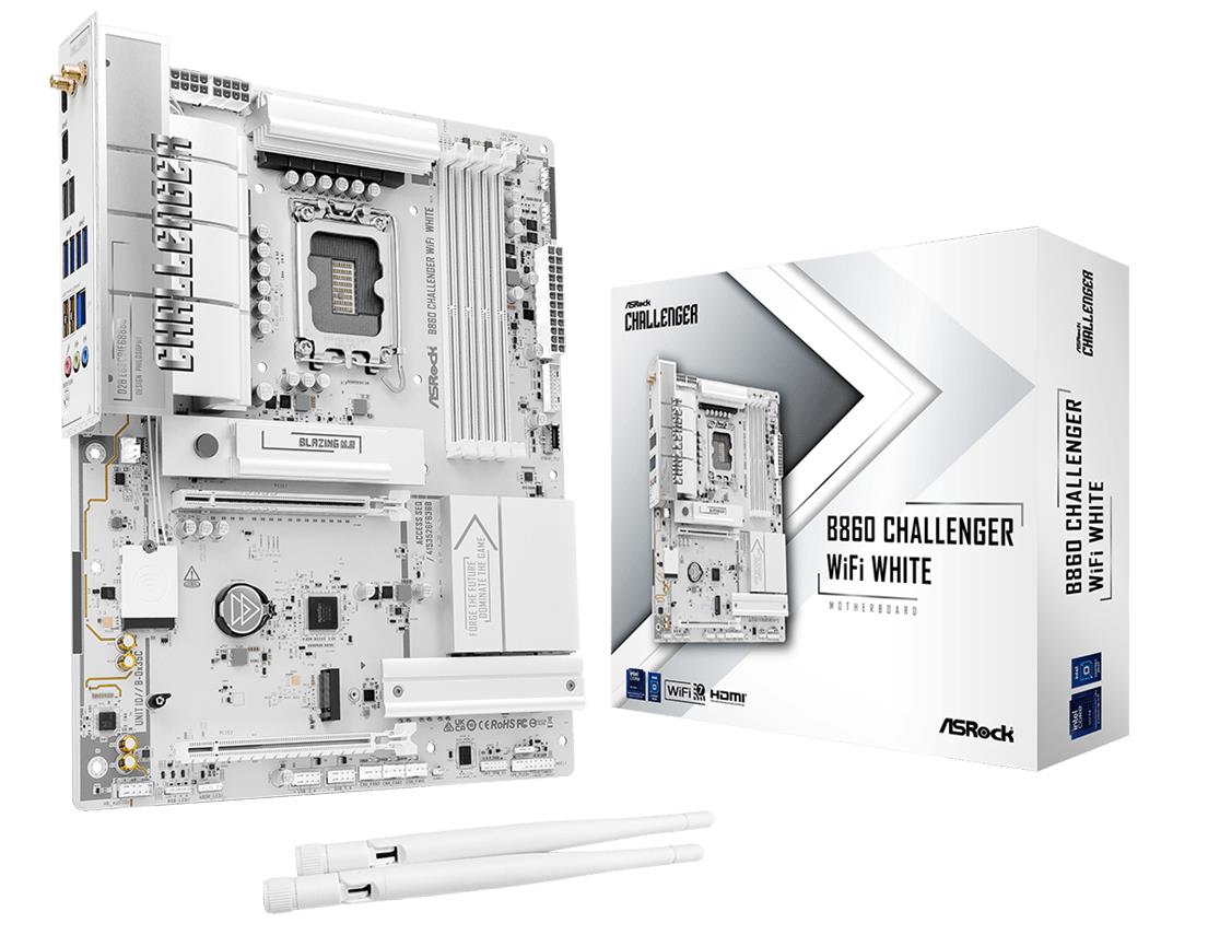 Mainboard|ASROCK|Intel B860|LGA 1851 (Socket V1)|ATX|RAM DDR5-SDRAM|4xSlots|Wi-Fi Yes|Bluetooth Yes|1xNumber of M.2 (M) slots|B860CHALLENGERWIFIWH