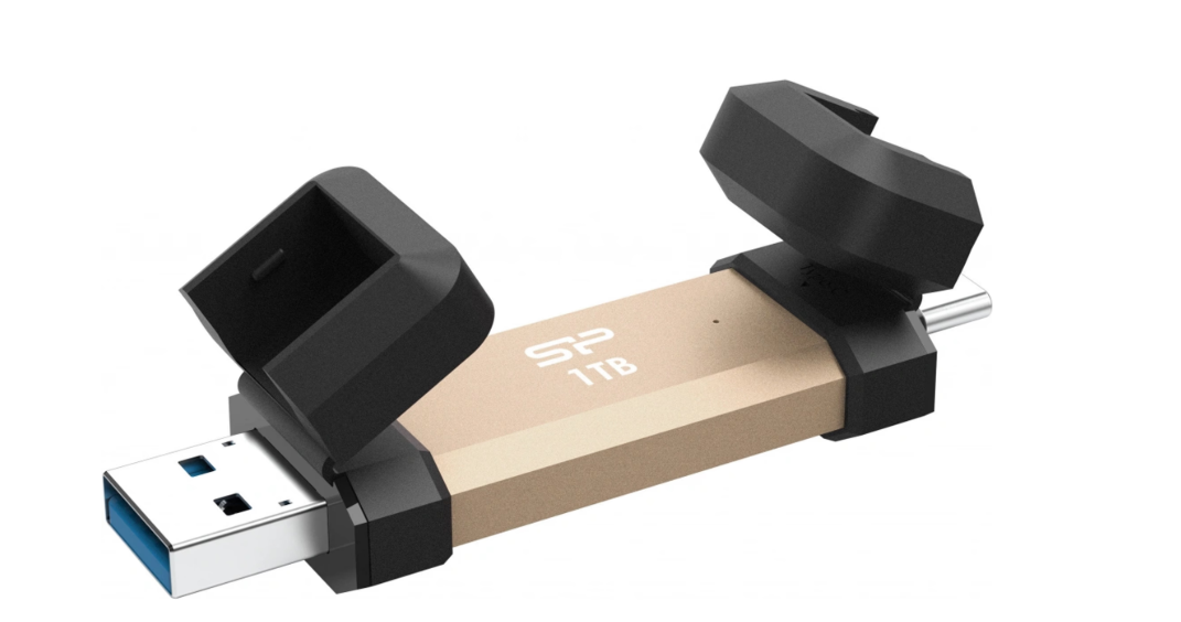 Silicon Power DS72 - 1000 GB - USB Type-A and USB Type-C 3.2 Gen 2 - Gold