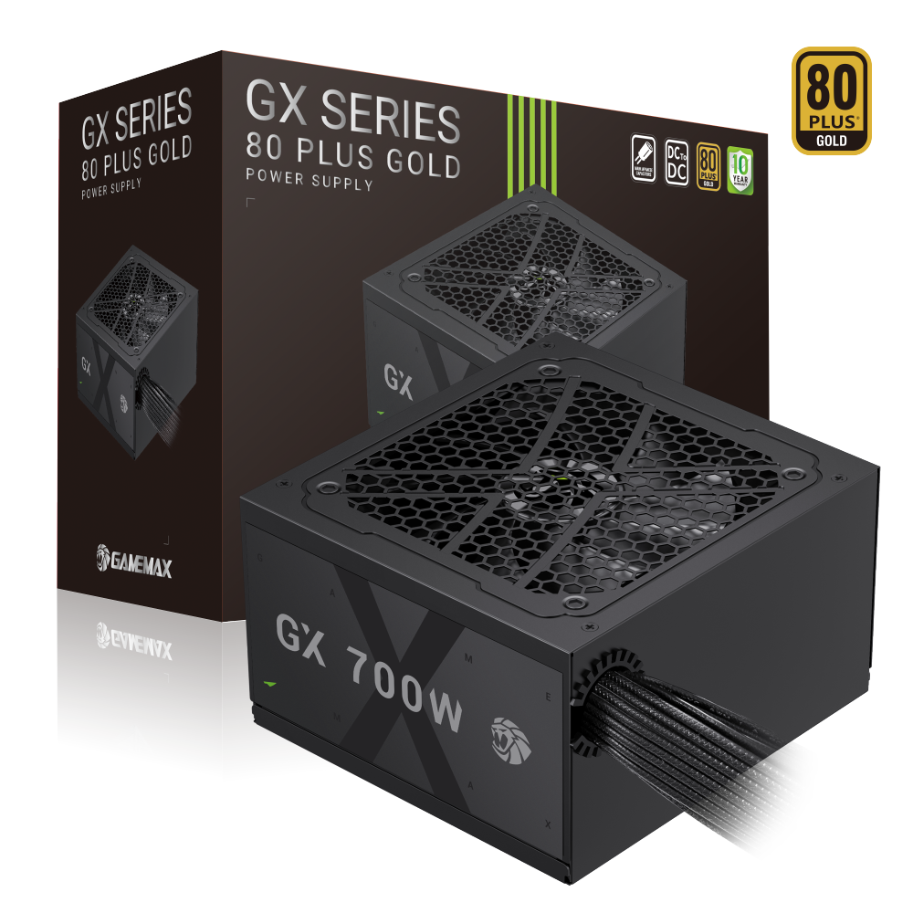 Gamemax PSU - GX 700G - 700 W - Gold - Non-Modular
