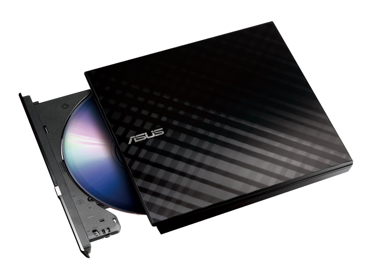 Asus - SDRW-08D2S-U Lite - Interface USB 2.0 - DVD±RW - CD read speed 24 x - CD write speed 24 x - Black - Desktop/Notebook