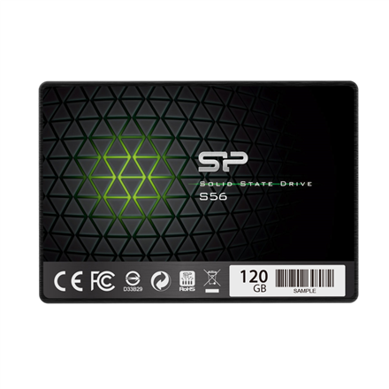 Silicon Power - S56 - 120 GB - SSD form factor 2.5" - Solid-state drive interface SATA - Read speed 460 MB/s - Write speed 360 MB/s
