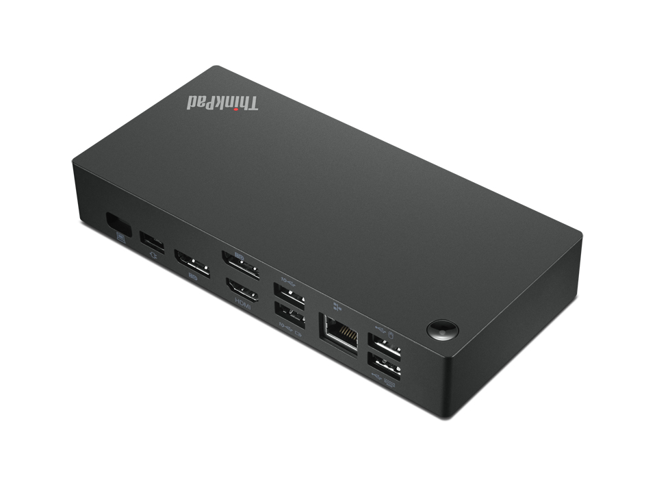 Lenovo Universal USB-C Dock (with 135W Power Adapter) - ThinkPad - Ethernet LAN (RJ-45) ports 1 - DisplayPorts quantity 1 - HDMI ports quantity 1