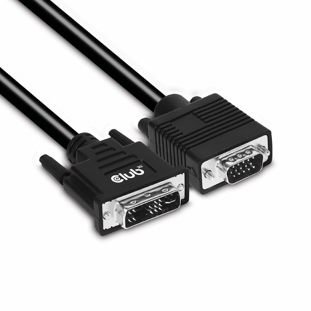 CABLE DVI-A TO VGA 3M/M/M CAC-1243 CLUB3D