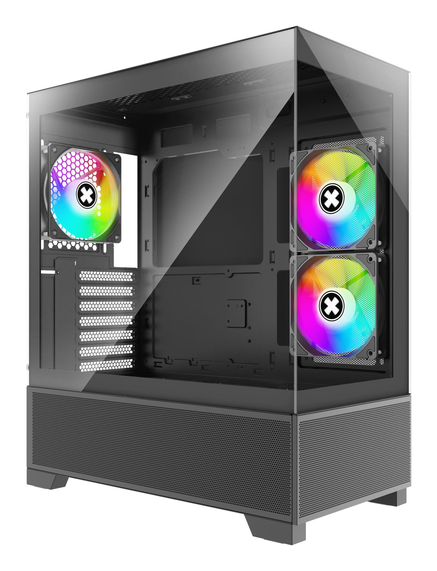 Case|XILENCE|XG172|MidiTower|Case product features Fan control panel/Transparent panel|Not included|Colour Black|XG172