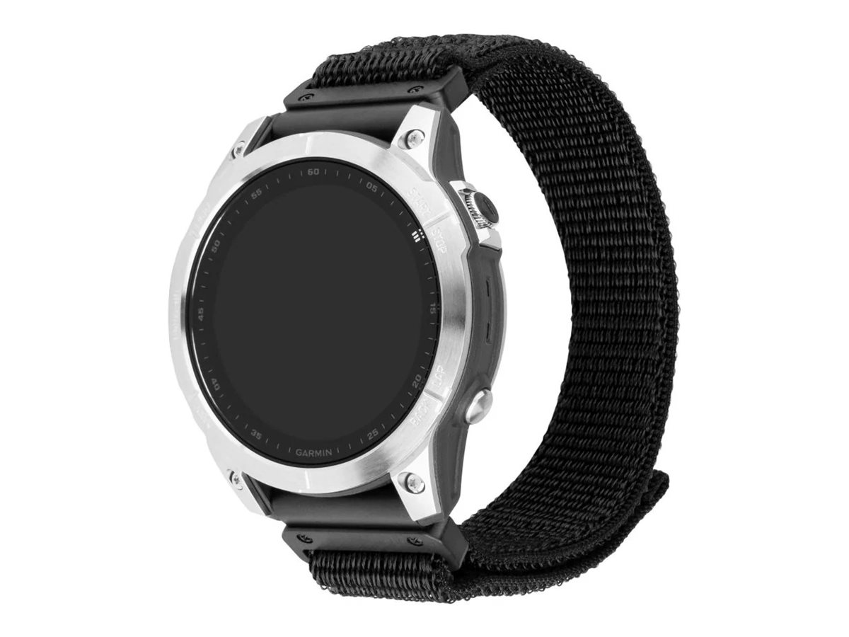 Fixed - Sporty Strap for Garmin QuickFit 22mm - 160-210 mm - Black - Nylon