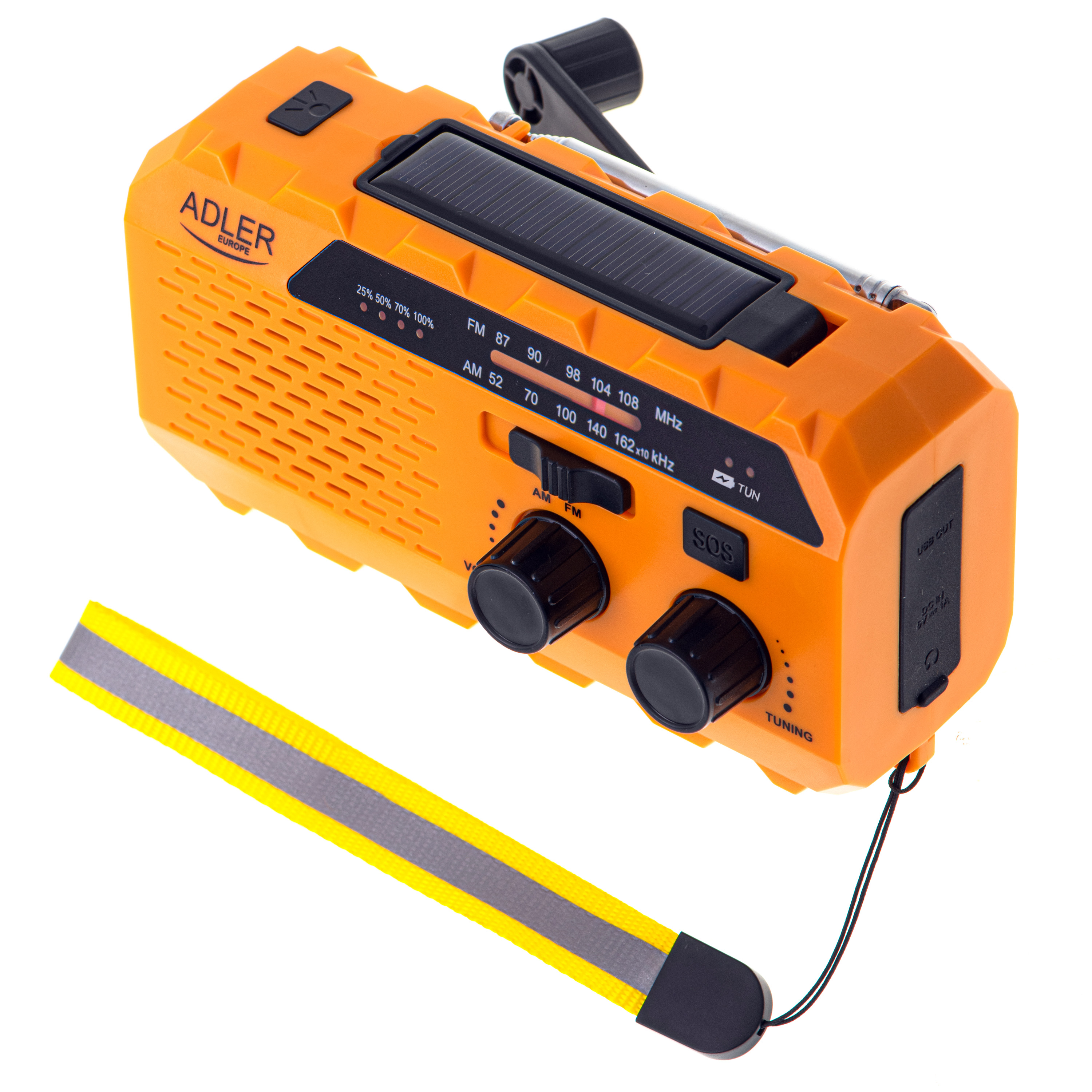 Adler - Portable radio with flashlight - AD 1197 - Alarm function