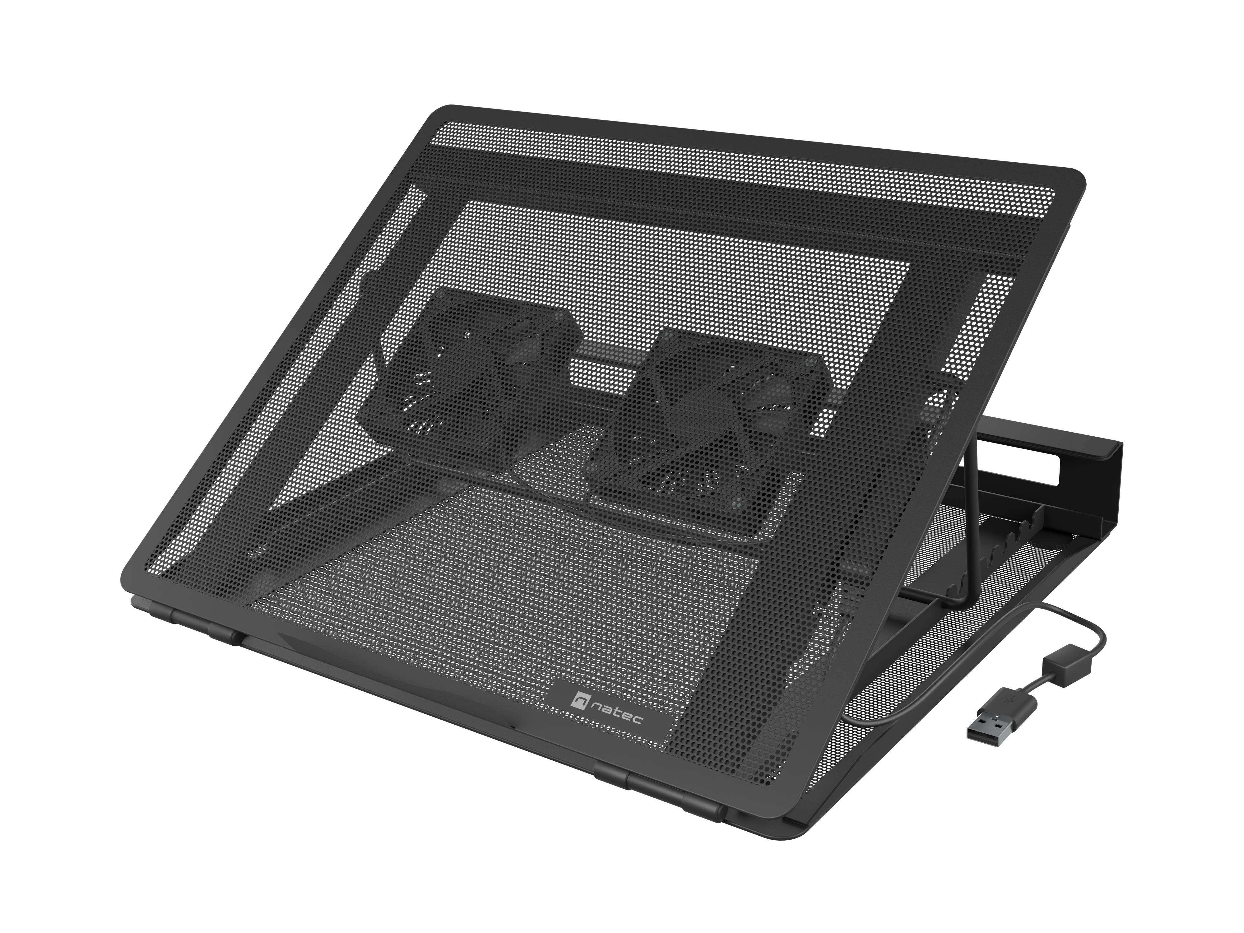 Natec - Laptop Cooler Pad, 2 Fans - Tern 2 Plus - Black