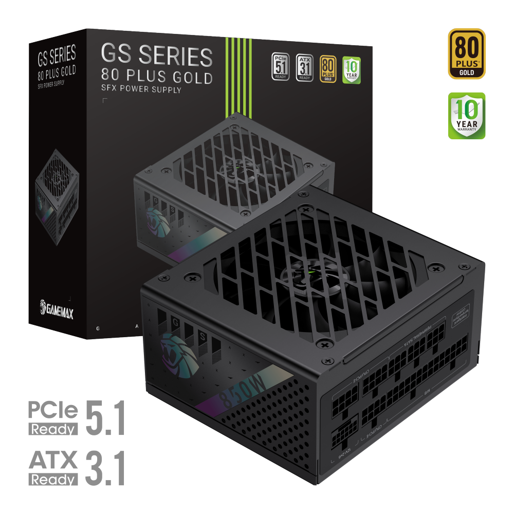 Gamemax PSU - GS 850G - 850 W - SFX - Full Modular