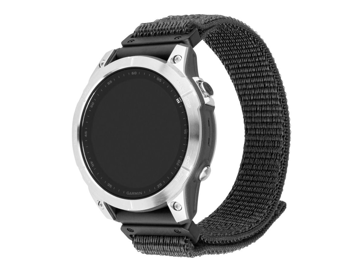 Fixed - Sporty Strap for Garmin QuickFit 22mm - 160-210 mm - Dark gray - Nylon