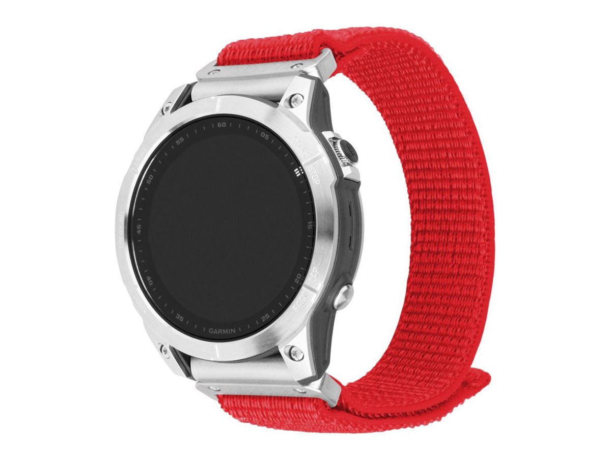 Fixed - Sporty Strap for Garmin QuickFit 22mm - 160-210 mm - Red - Nylon