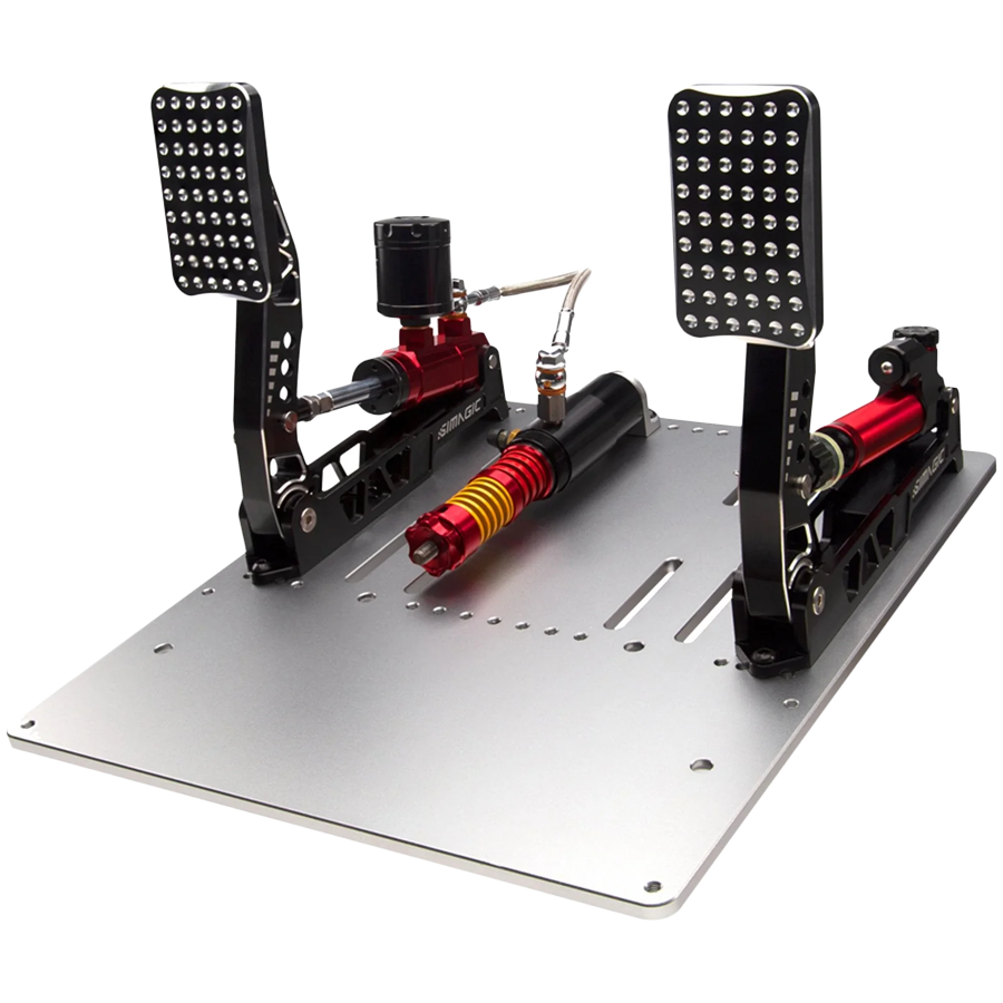 SIMAGIC Crimson Edition, Hydraulic Dual-pedal Set, 200kg Loadcell, Standard Throttle Plate. S312