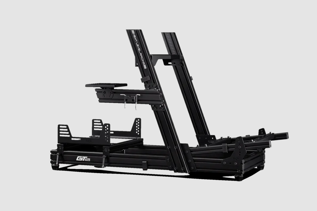 Next Level Racing - Aluminum; Carbon Steel - Racing Simulator Cockpit - GTElite Wheel Plate Edition - Black