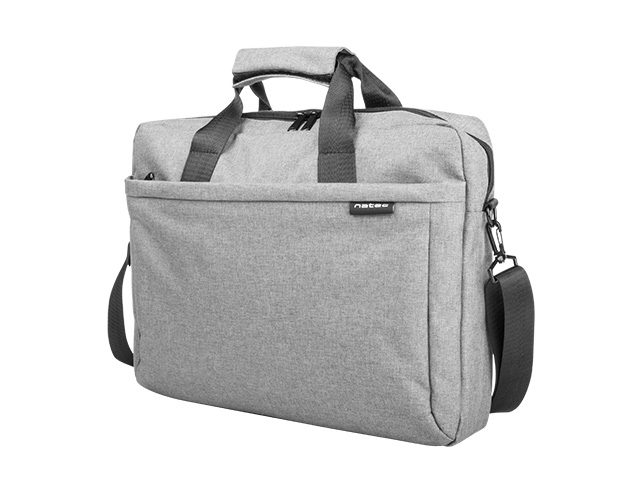 Natec Laptop Bag, Mustela, 15.6", Grey - Natec - Mustela - Fits up to size 15.6 " - Toploading laptop case - Shoulder strap - Grey