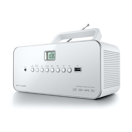 Muse - M-28RDW - Portable radio CD/MP3 Player with USB - White