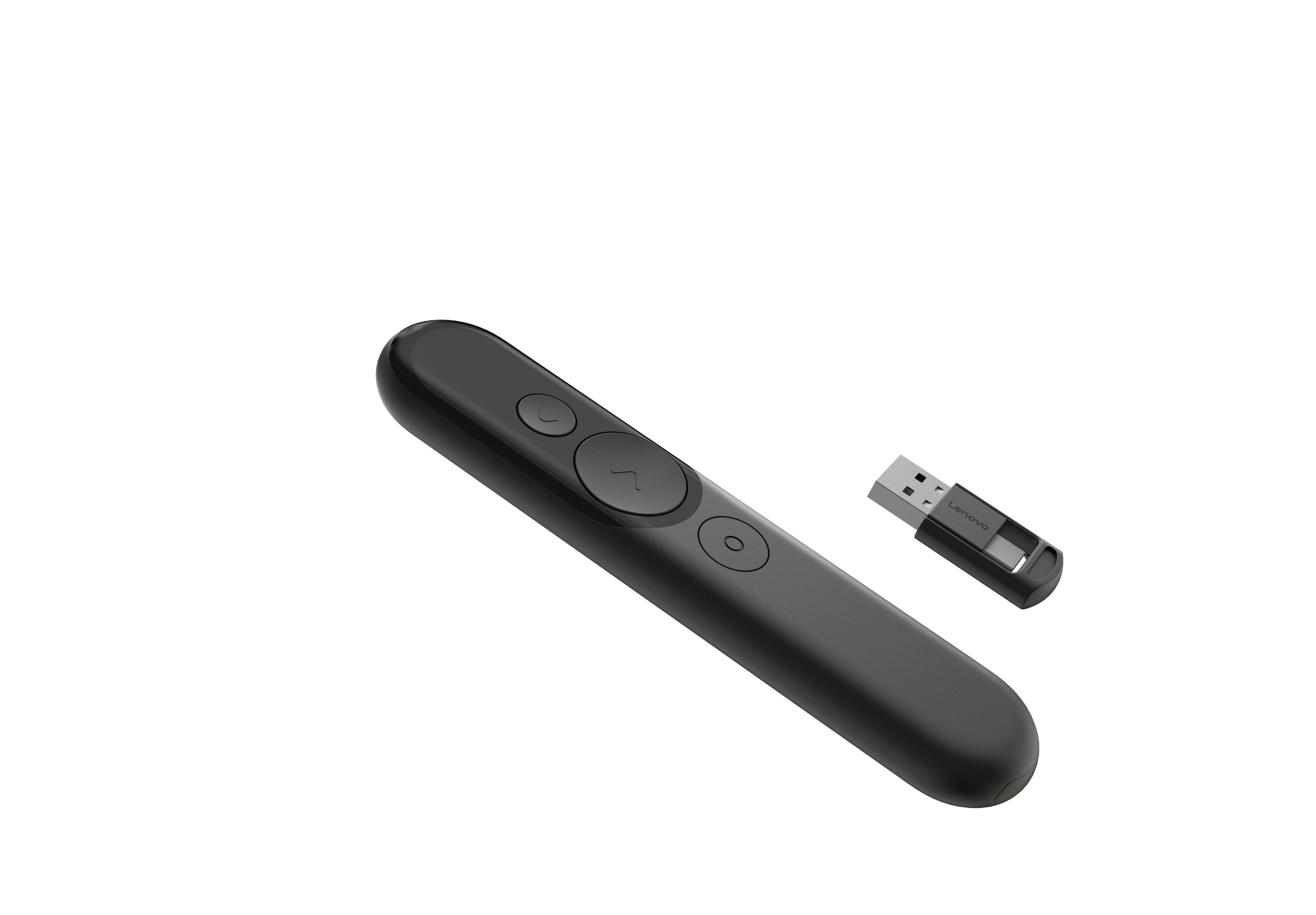Lenovo - Laser Rechargeable Presentation Remote - Black