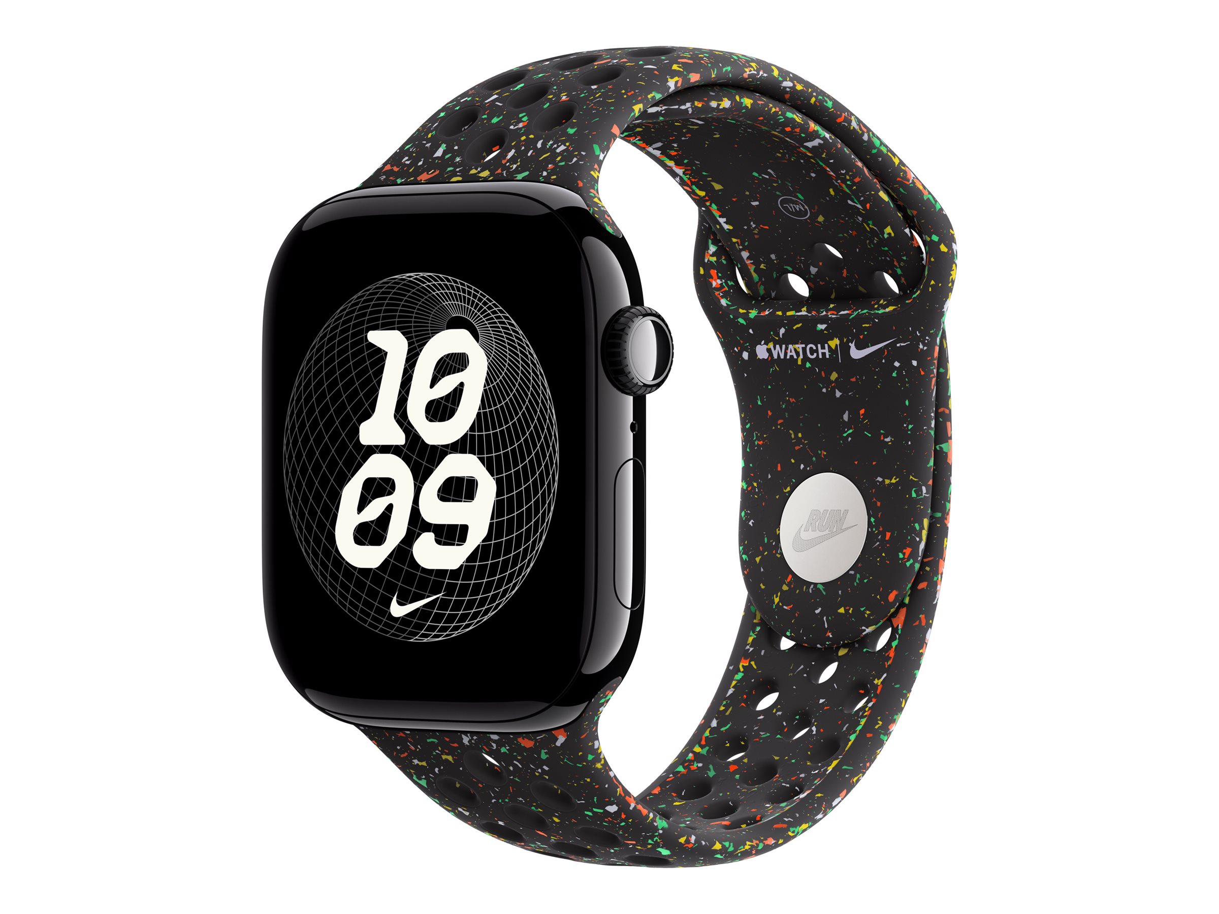 Apple - 46mm Midnight Black Nike Sport Band - M/L