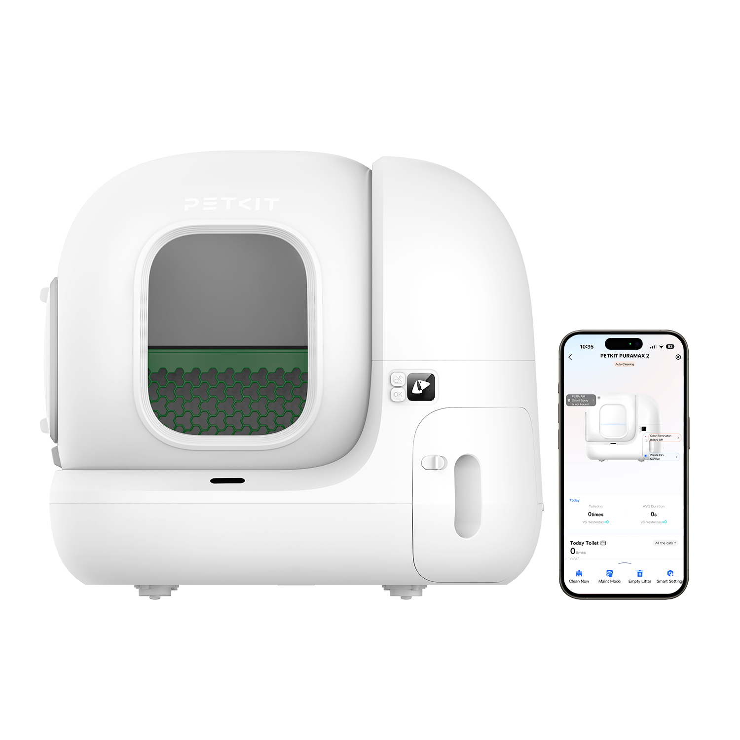 PETKIT - Automatic Cat Litter Box - Pura MAX 2 - 480 x 480 x 520 cm - White