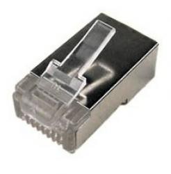 MP0003 - CAT5e Modular PlugSuitable for 8P8C Round CableConnector shieldedGold-plated contacts