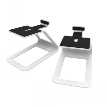 KANTO AUDIO ELEVATED DESKTOP SPEAKER STANDS FOR MIDSIZE SPEAKERS - WHITE (PAIR)