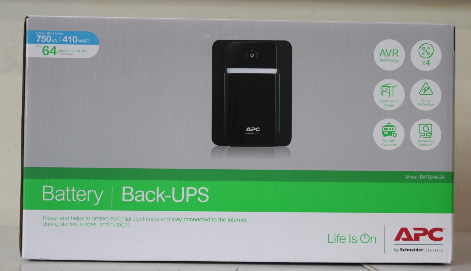 SALE OUT. Schneider Electric APC Back-UPS - BX750MI-GR - 750 VA - 410 W - DAMAGED PACKAGING