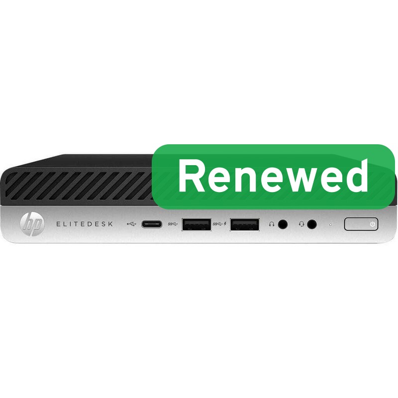 HP Renewed Grade B - EliteDesk 800 G3 DM - Intel Core i5 - i5‑7500 - 16 GB - NVMe - 256 GB - Intel HD Graphics 630 - Windows 11 Pro